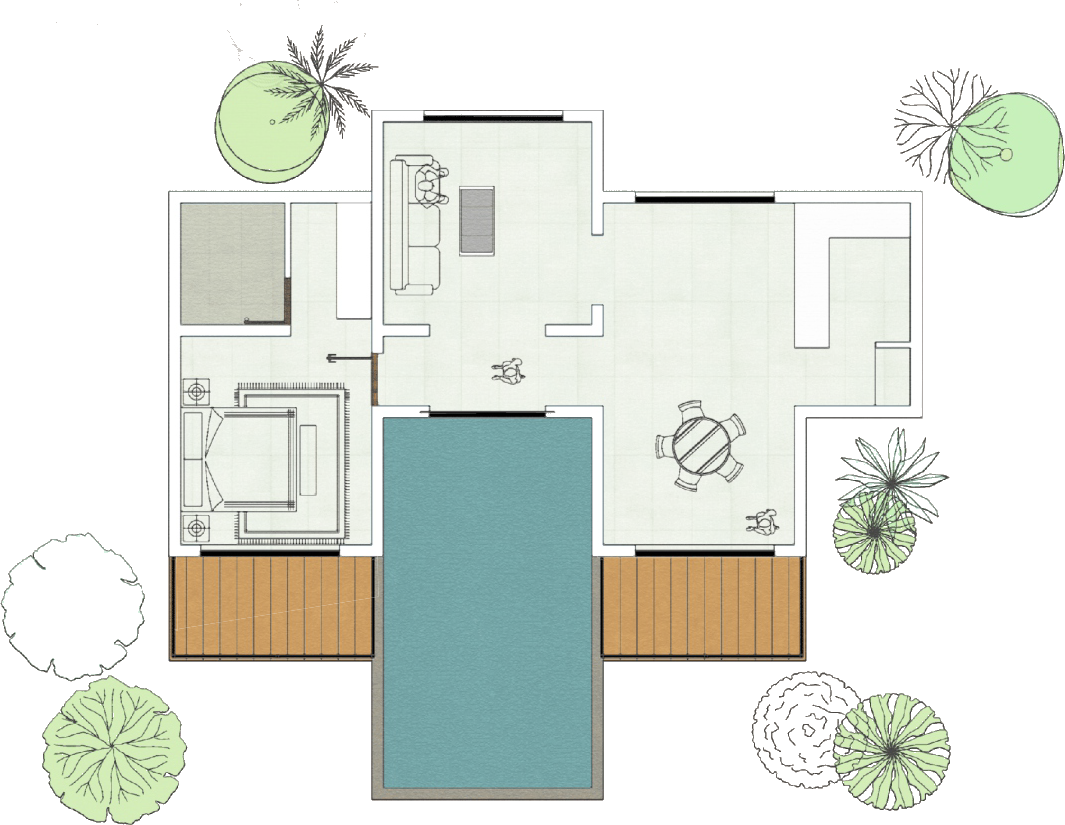 roi pool villa floor plan