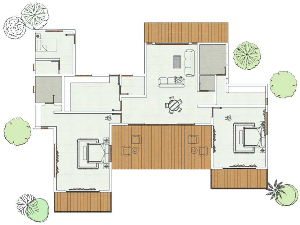 water edge villa floor plan